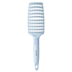 Curved Vented Hair Brush Fast Drying Detangling Massage Brushes For Long Wet Dry Thick Thin Curly Natural Hairs Women (Option: BIUE)