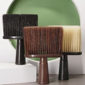 Professional Soft Neck Face Duster Brushes Barber Hair Clean Hairbrush Beard Brush Salon Cutting Hairdressing Styling Tools (Color: Brown)