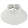 2022 New Women Roll Up Sun Visor Wide Brim Straw Hat Summer Foldable Packable UV Protection Cap for Beach Travel Bonnet